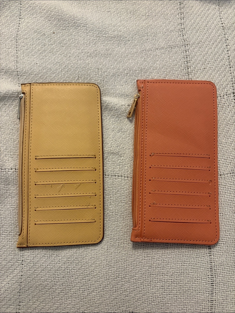 a new day Yellow and Orange Zip Card Holder Wallets
